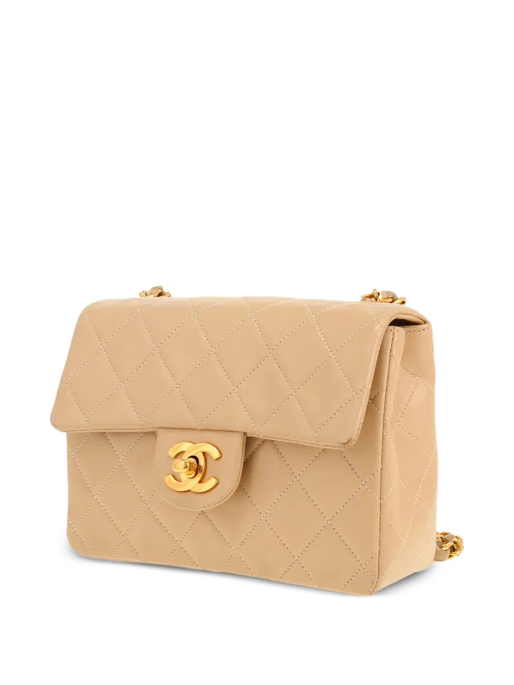 Chanel Pre Owned 1996 Mini Carre Quilted Shoulder Bag — Same as shown — Size One Size — Detail View
