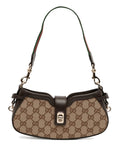 Gucci Pre Owned 2021 2025 Mini Gg Supreme Moon Side Web Shoulder Bag — Same as shown — Size One Size — Front View