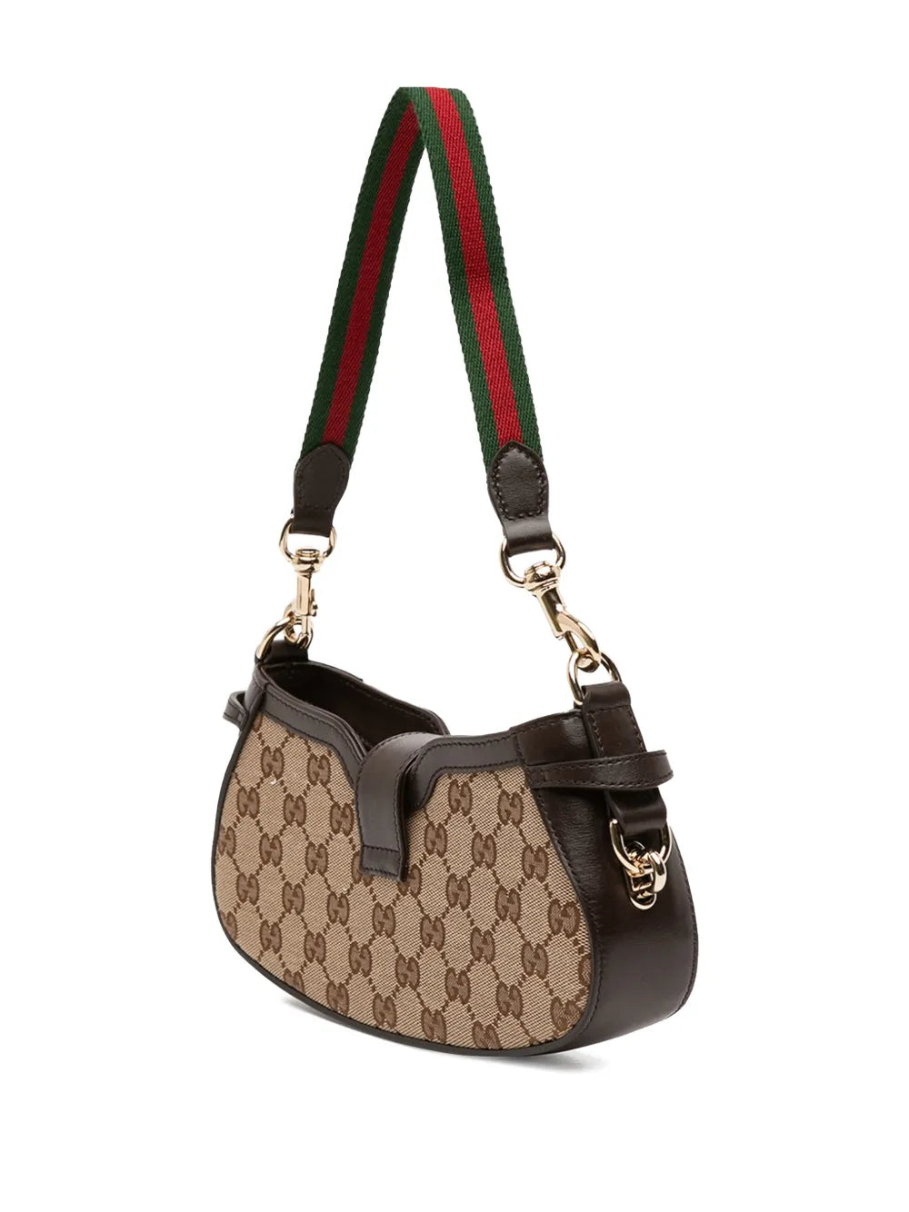 Gucci Pre Owned 2021 2025 Mini Gg Supreme Moon Side Web Shoulder Bag — Same as shown — Size One Size — Back View