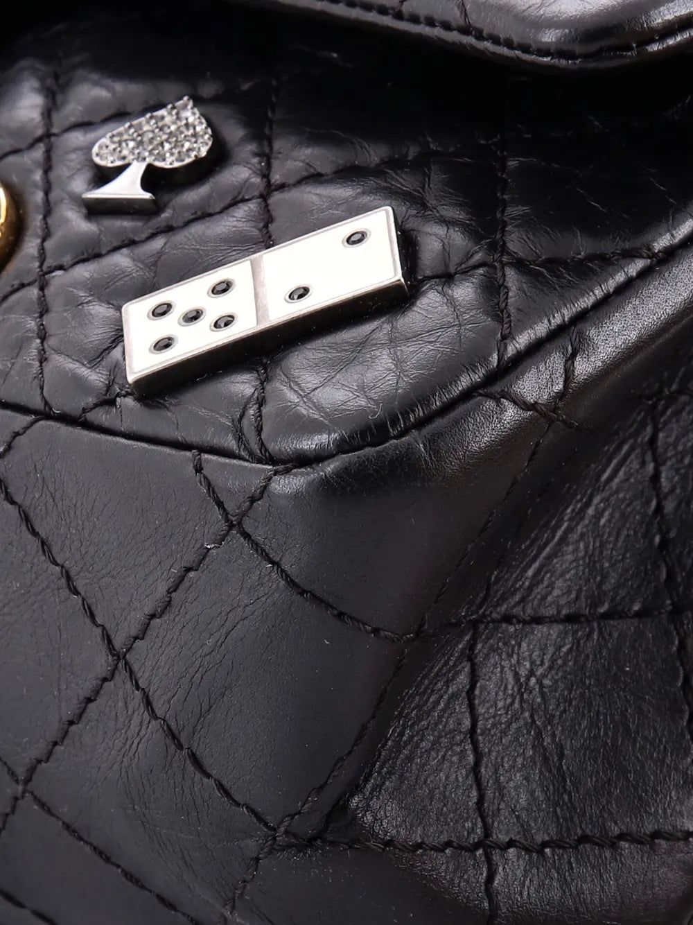 Chanel Pre Owned Lucky Charms Reissue 255 Flap Bag Quilted Aged Calfskin 225 Shoulder Bag — Same as shown — Size One Size — Top View
