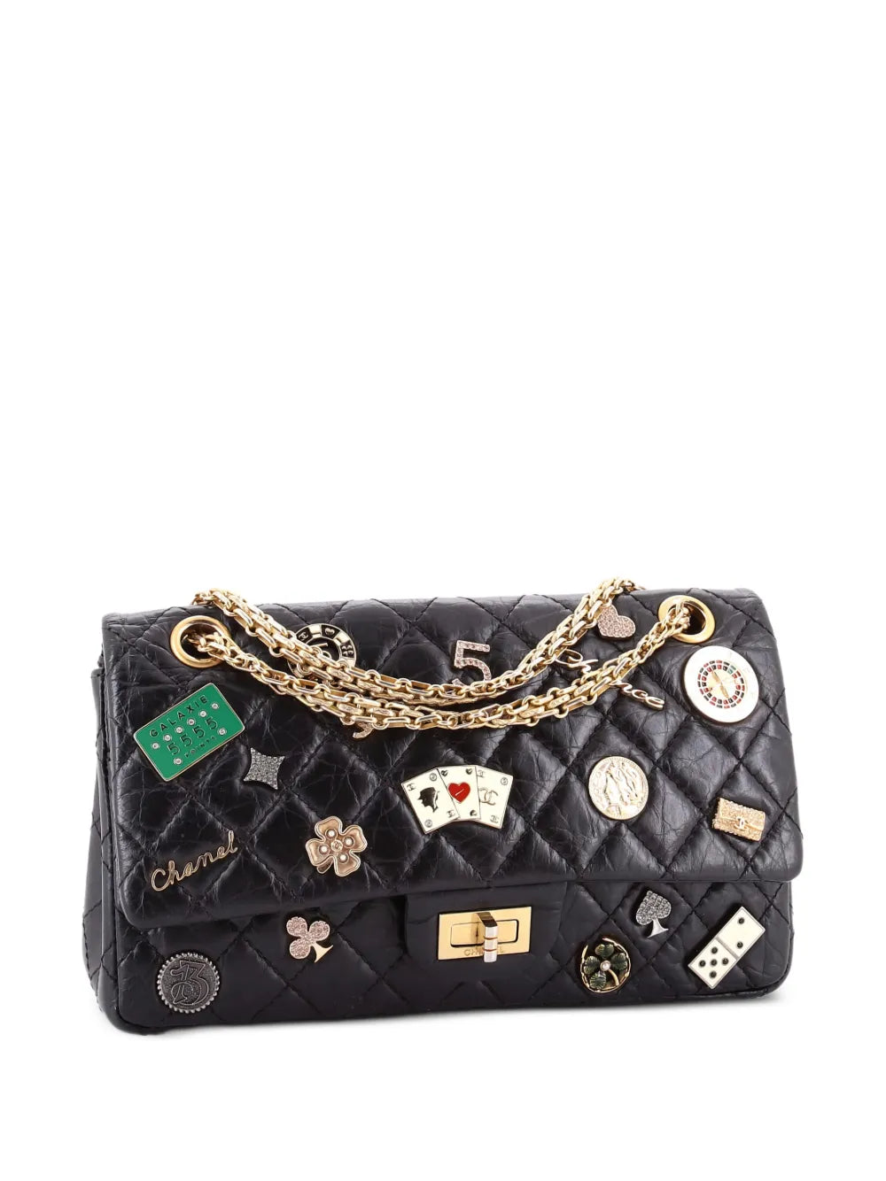 Chanel Pre Owned Lucky Charms Reissue 255 Flap Bag Quilted Aged Calfskin 225 Shoulder Bag — Same as shown — Size One Size — Front View