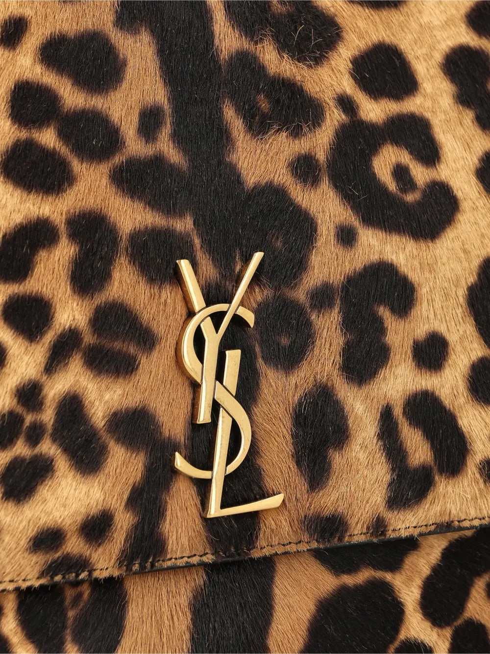 Saint Laurent Kate Animal Print Shoulder Bag — Same as shown — Size One Size — Top View