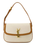 Saint Laurent Cassandre Cotton Shoulder Bag — Same as shown — Size One Size — Front View