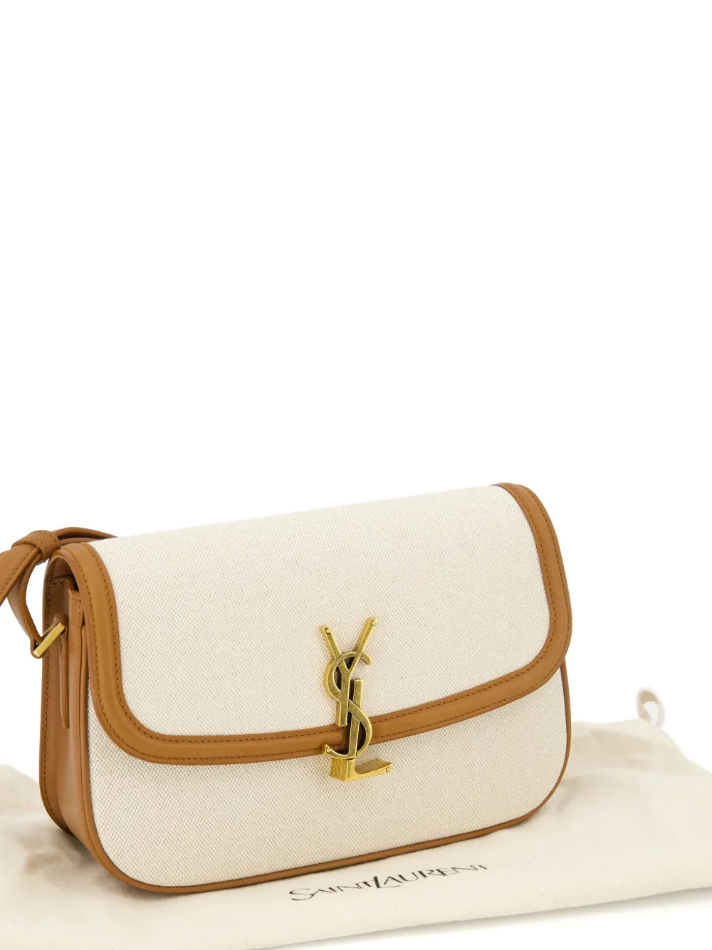 Saint Laurent Cassandre Cotton Shoulder Bag — Same as shown — Size One Size — Top View