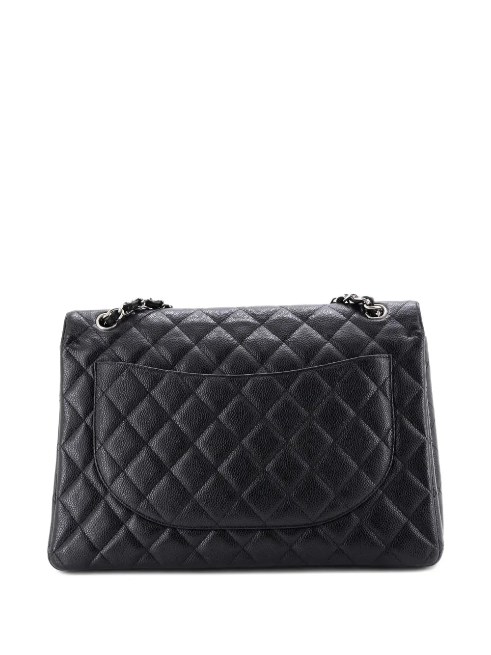 Chanel Pre Owned Classic Double Flap Bag Quilted Caviar Maxi Shoulder Bag — Same as shown — Size One Size — Back View