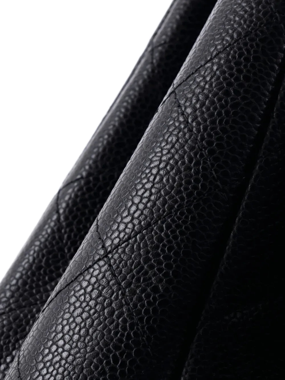 Chanel Pre Owned Classic Double Flap Bag Quilted Caviar Maxi Shoulder Bag — Same as shown — Size One Size — Top View