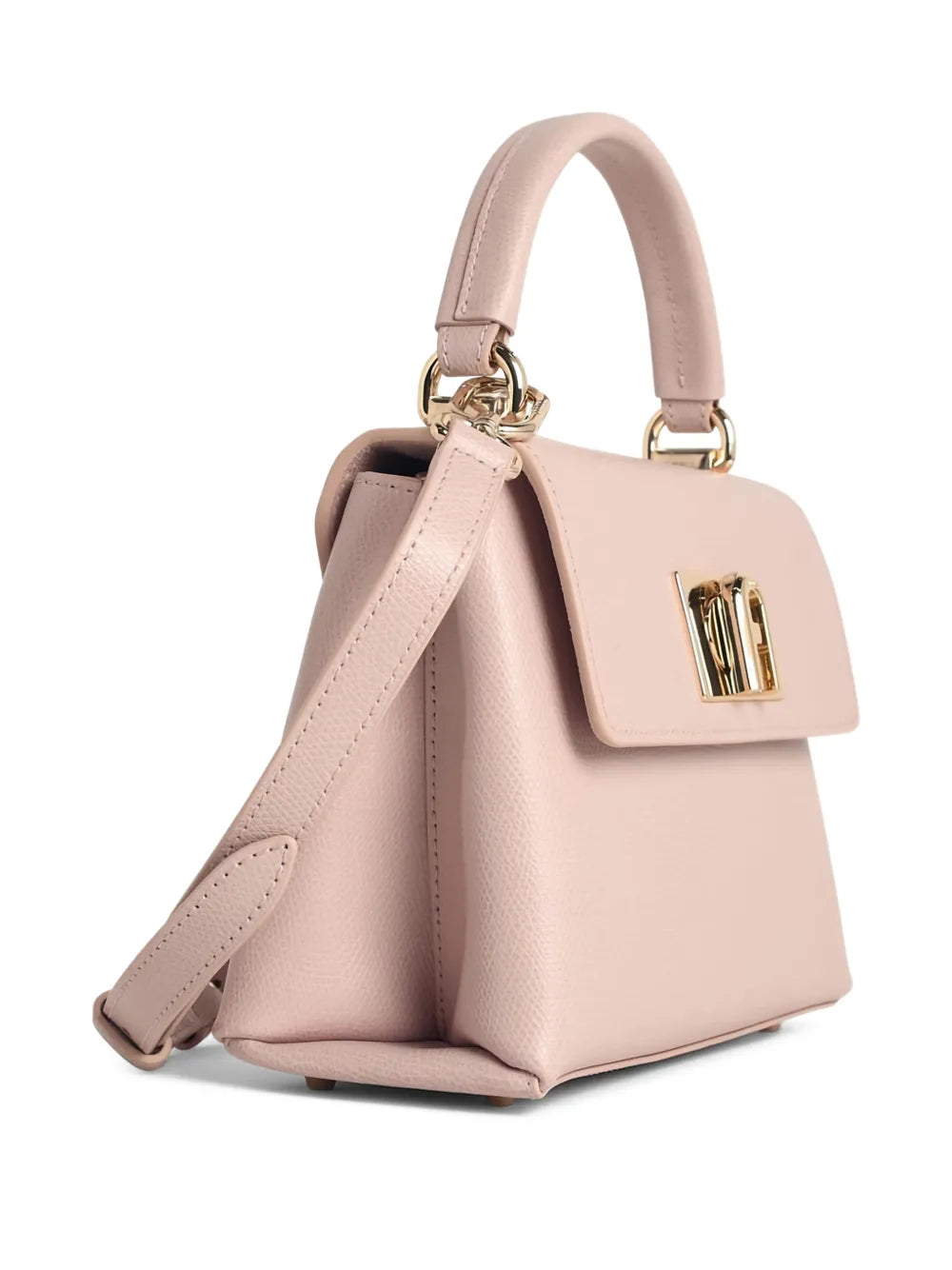 Furla Hammered Leather Shoulder Bag — Same as shown — Size One Size — Back View