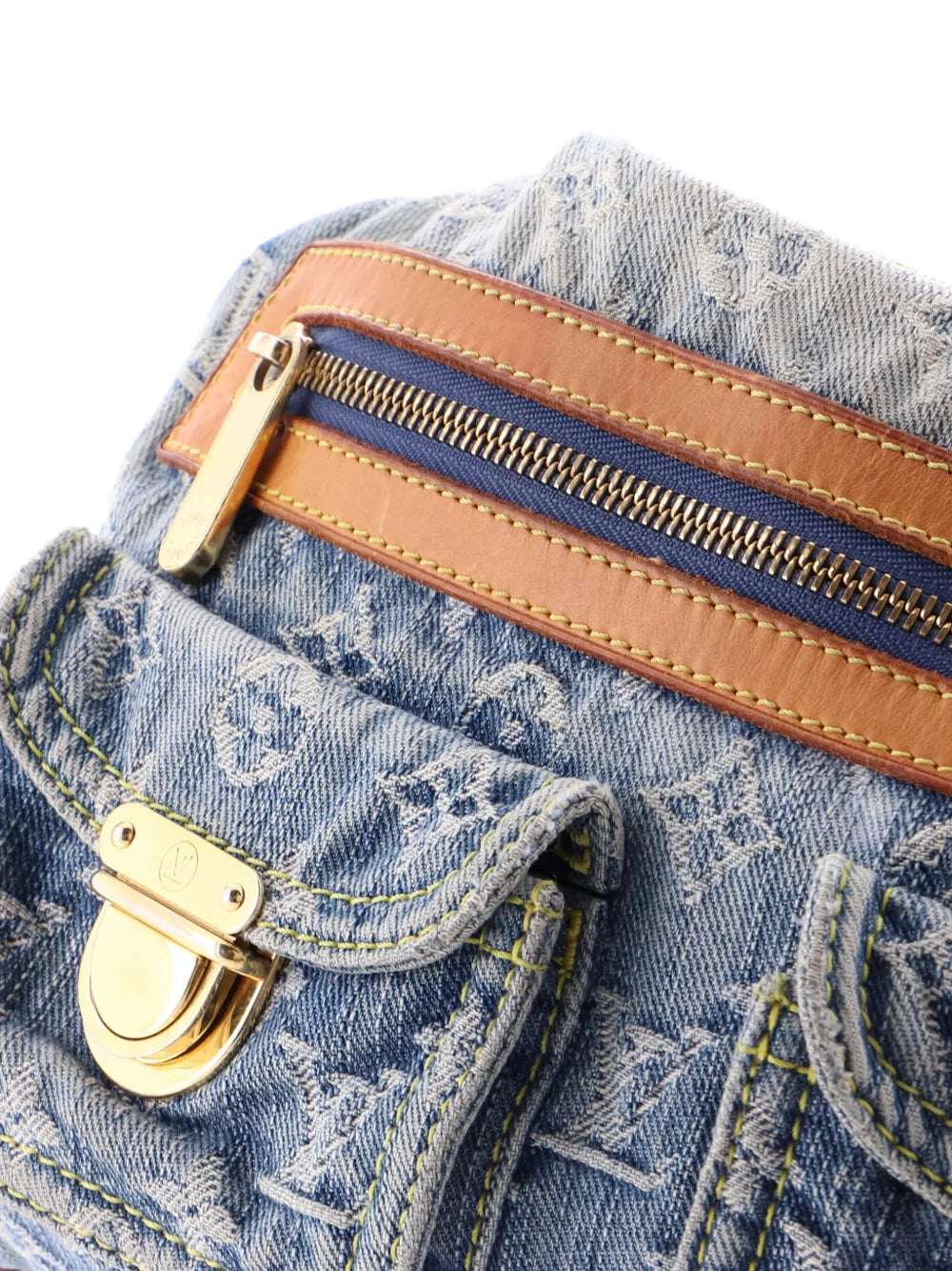 Louis Vuitton Pre Owned Baggy Handbag Denim Pm Hobo Bag — Same as shown — Size One Size — Detail View