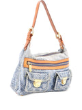 Louis Vuitton Pre Owned Baggy Handbag Denim Pm Hobo Bag — Same as shown — Size One Size — Front View