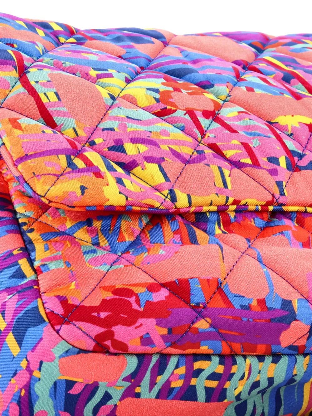 Chanel Pre Owned Chain Flap Bag Quilted Printed Foulard Medium Shoulder Bag — Same as shown — Size One Size — Detail View