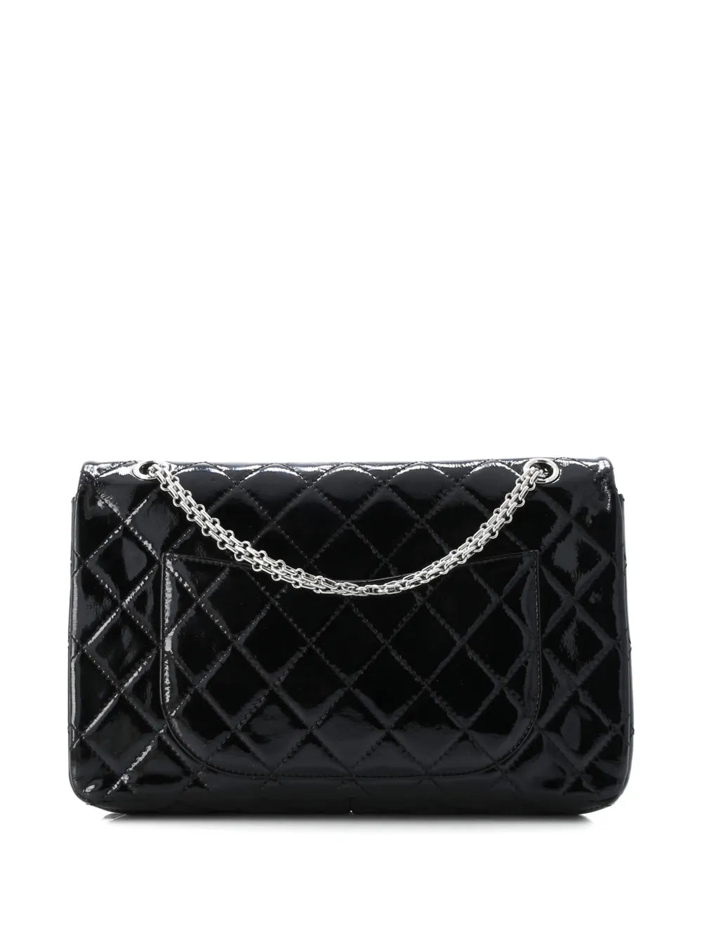 Chanel Pre Owned Reissue 255 Flap Bag Quilted Crinkled Patent 227 Shoulder Bag — Same as shown — Size One Size — Back View
