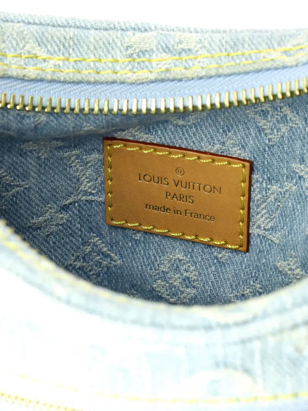 Louis Vuitton Pre Owned Loop Handbag Monogram Denim Hobo Bag — Same as shown — Size One Size — Top View