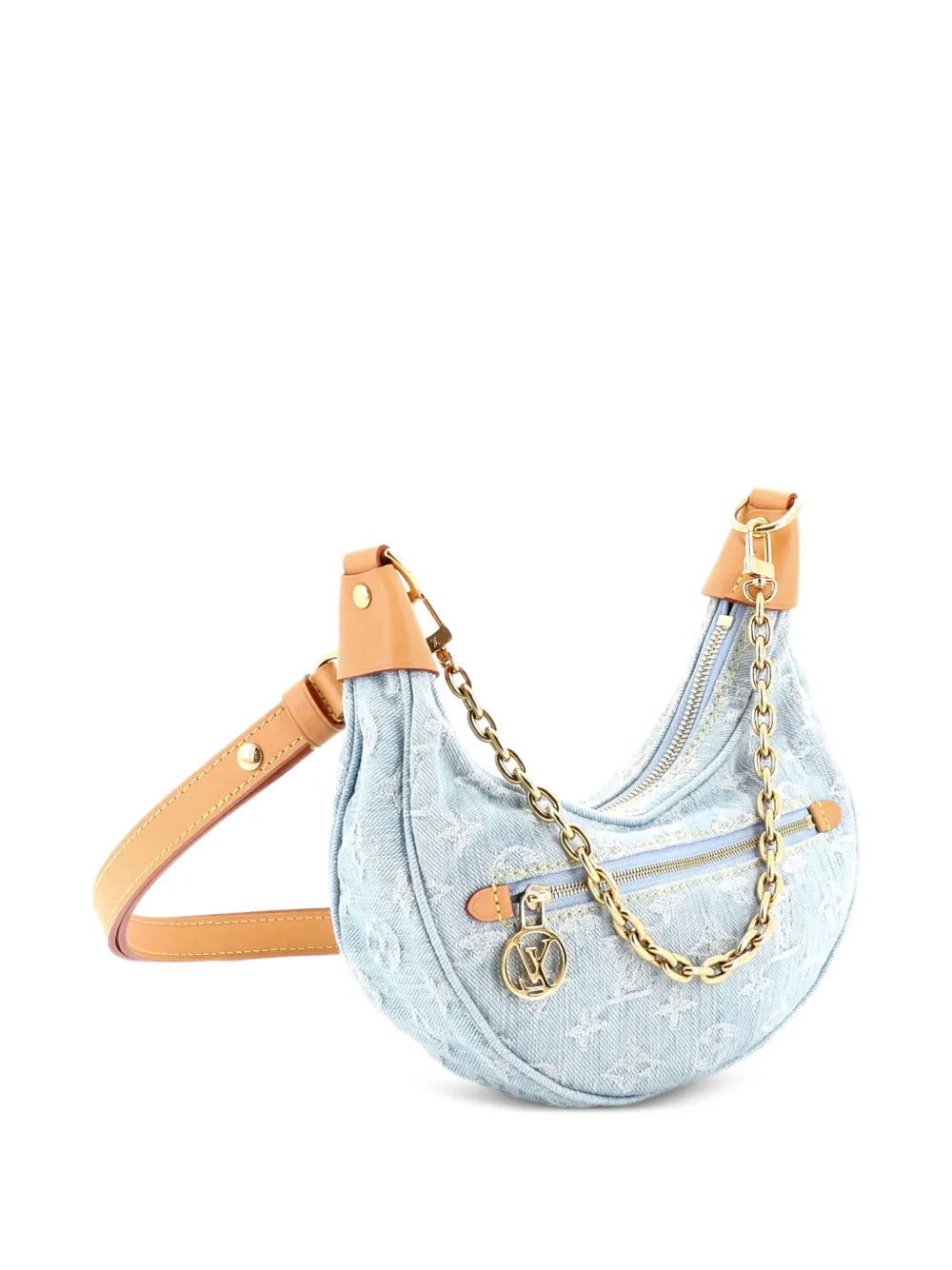 Louis Vuitton Pre Owned Loop Handbag Monogram Denim Hobo Bag — Same as shown — Size One Size — Back View