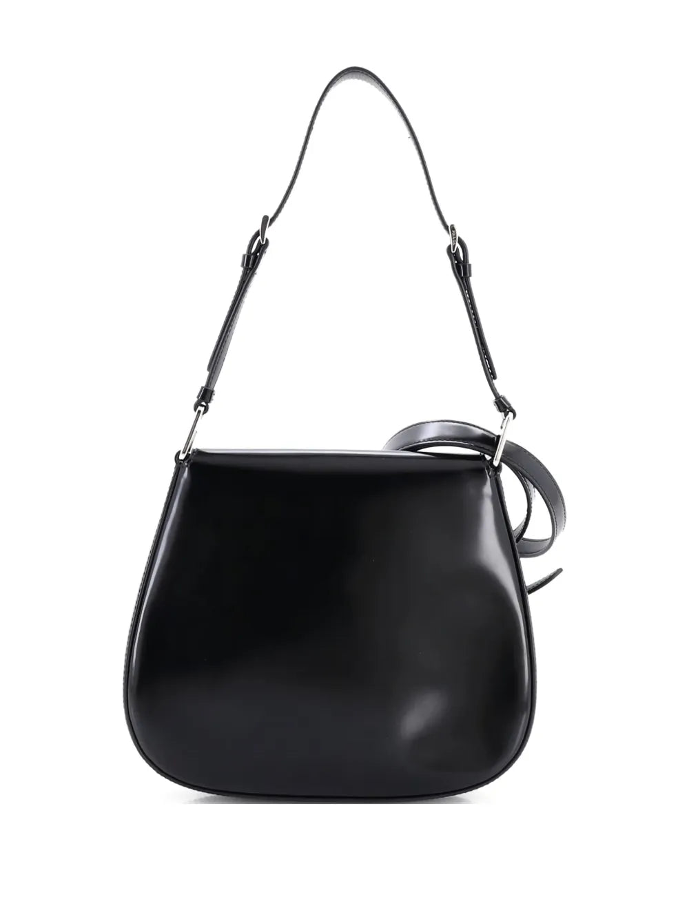 Prada Pre Owned Cleo Flap Shoulder Bag Spazzolato Leather Small Hobo Bag — Same as shown — Size One Size — Side View