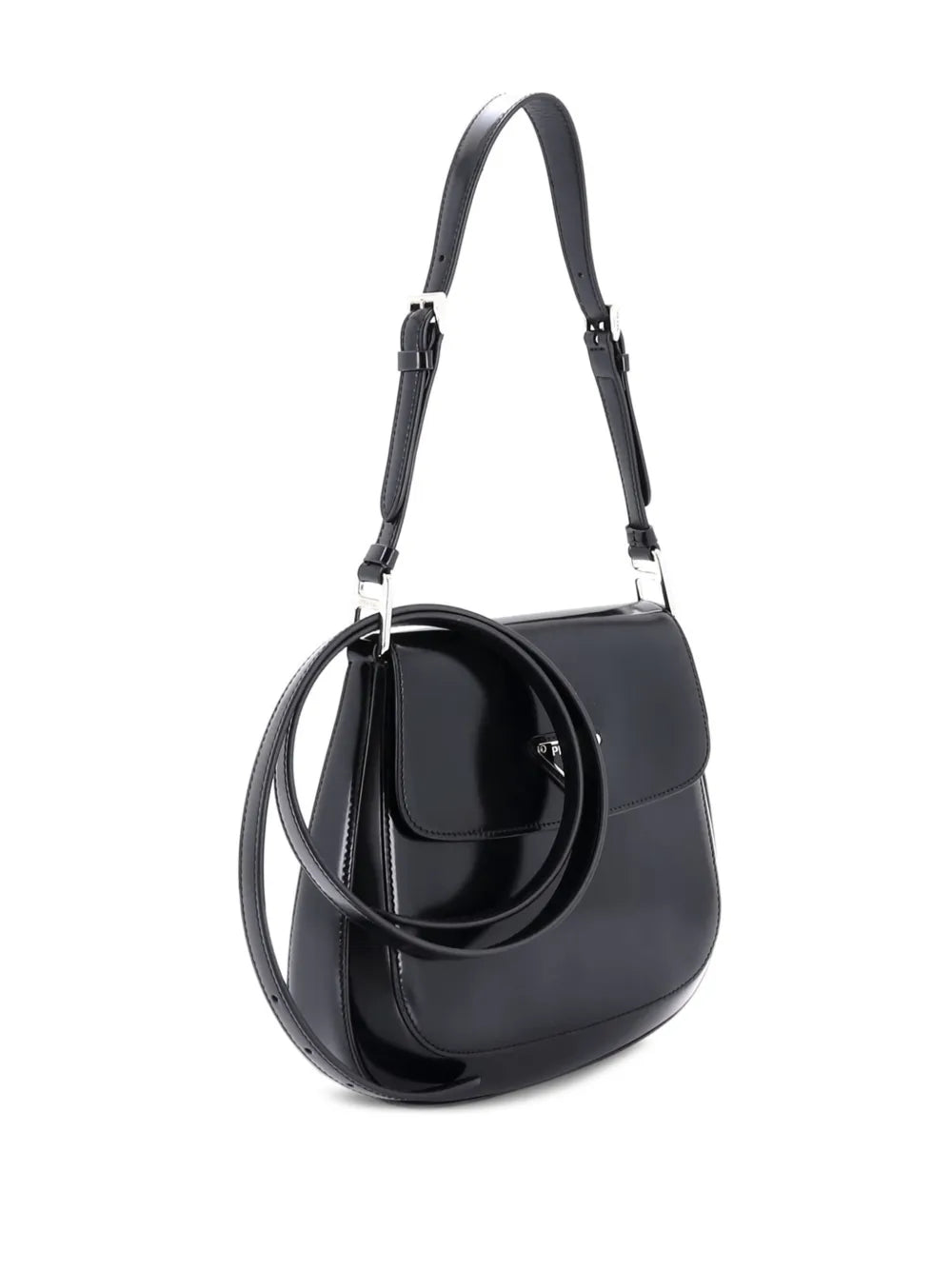 Prada Pre Owned Cleo Flap Shoulder Bag Spazzolato Leather Small Hobo Bag — Same as shown — Size One Size — Back View