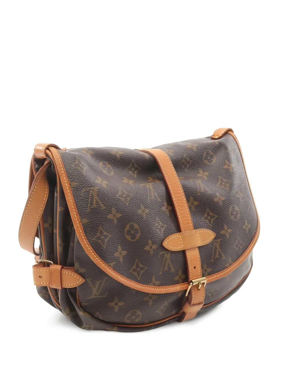 Louis Vuitton Pre Owned 2000 Saumur 30 Monogram Shoulder Bag — Same as shown — Size One Size — Side View