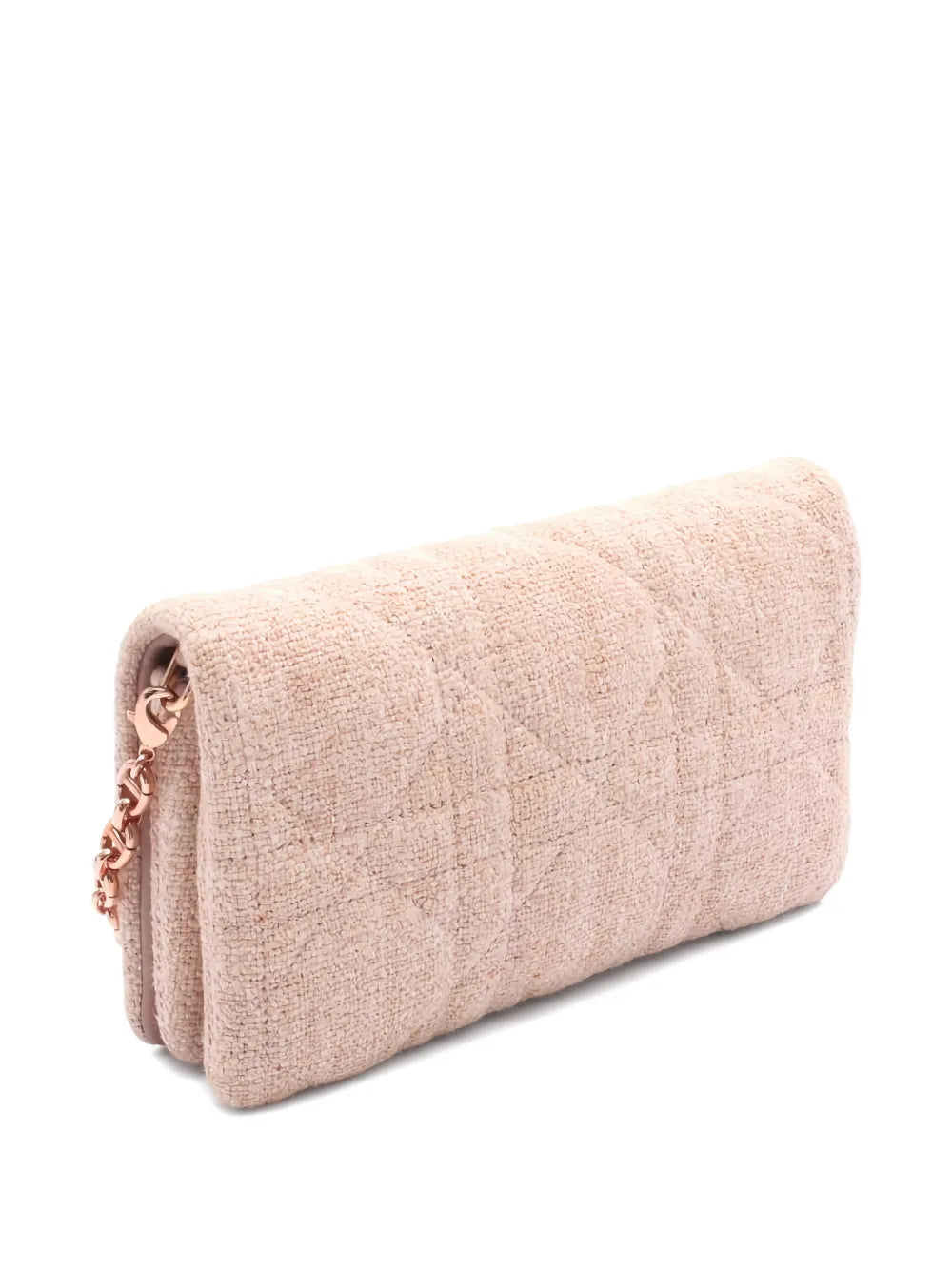Christian Dior Pre Owned 2010S Caro Chain Tweed Shoulder Bag — Same as shown — Size One Size — Side View