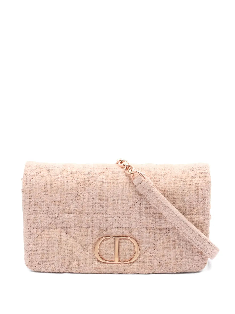 Christian Dior Pre Owned 2010S Caro Chain Tweed Shoulder Bag — Same as shown — Size One Size — Front View
