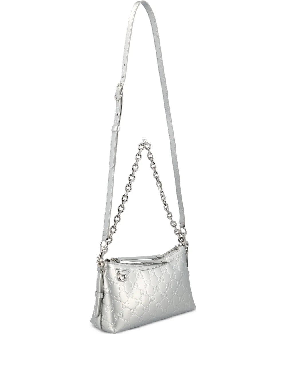 Gucci Small Gg Emblem Embossed Shoulder Bag — Same as shown — Size One Size — Front View