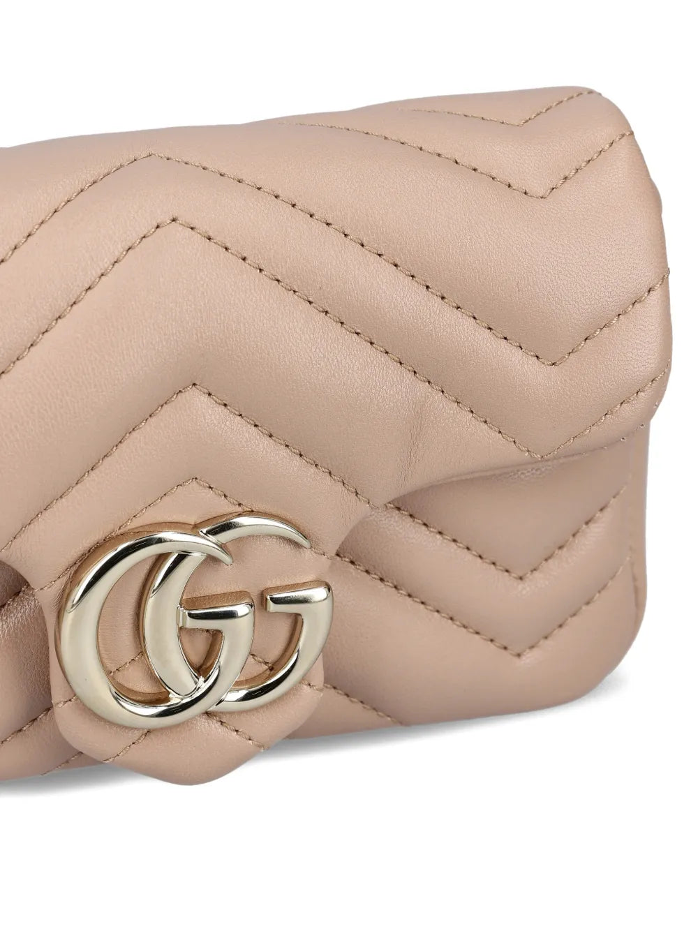 Gucci Chevron Logo Calfskin Shoulder Bag — Same as shown — Size One Size — Top View