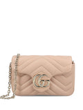 Gucci Chevron Logo Calfskin Shoulder Bag — Same as shown — Size One Size — Front View
