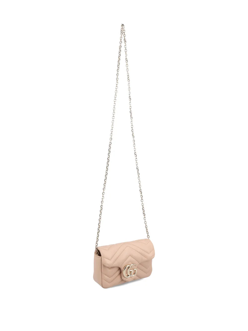 Gucci Chevron Logo Calfskin Shoulder Bag — Same as shown — Size One Size — Back View