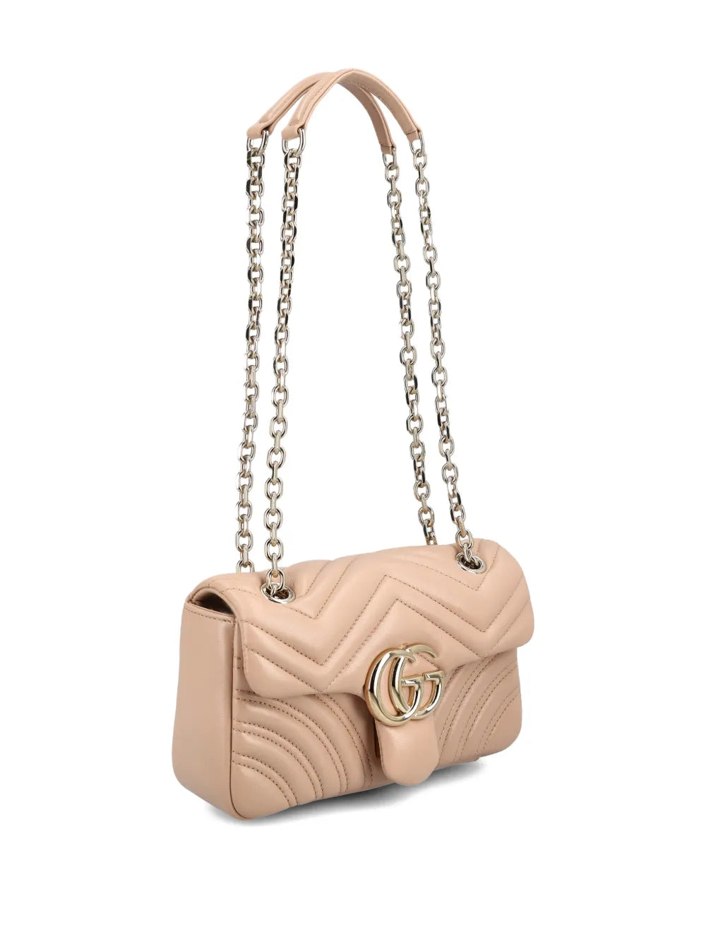 Gucci Chevron Gg Lambskin Shoulder Bag — Same as shown — Size One Size — Back View