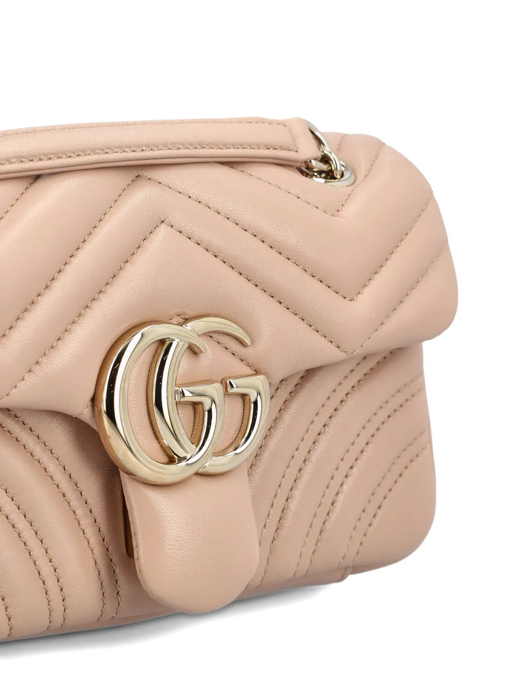 Gucci Chevron Gg Lambskin Shoulder Bag — Same as shown — Size One Size — Top View