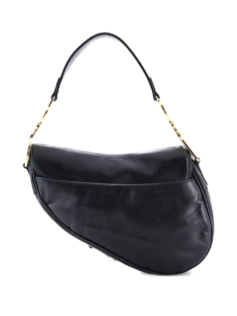 Christian Dior Pre Owned Vintage Saddle Bag Leather Medium Shoulder Bag — Same as shown — Size One Size — Side View
