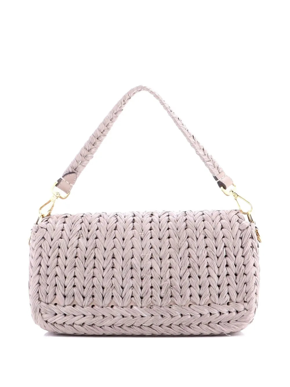 Fendi Pre Owned Baguette Nm Bag Woven Raffia Medium Shoulder Bag — Same as shown — Size One Size — Side View