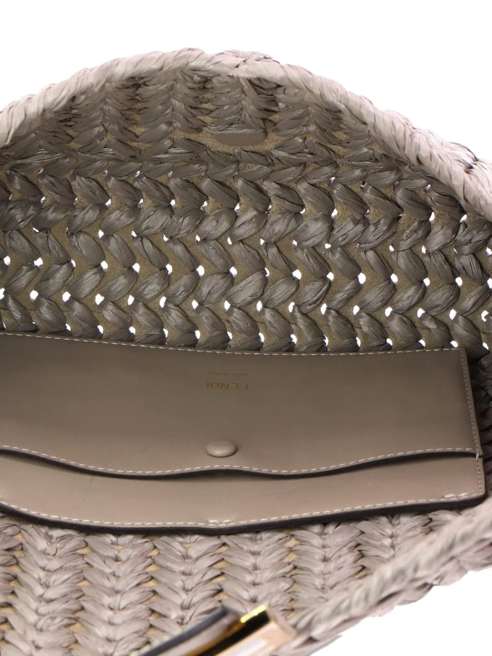 Fendi Pre Owned Baguette Nm Bag Woven Raffia Medium Shoulder Bag — Same as shown — Size One Size — Detail View