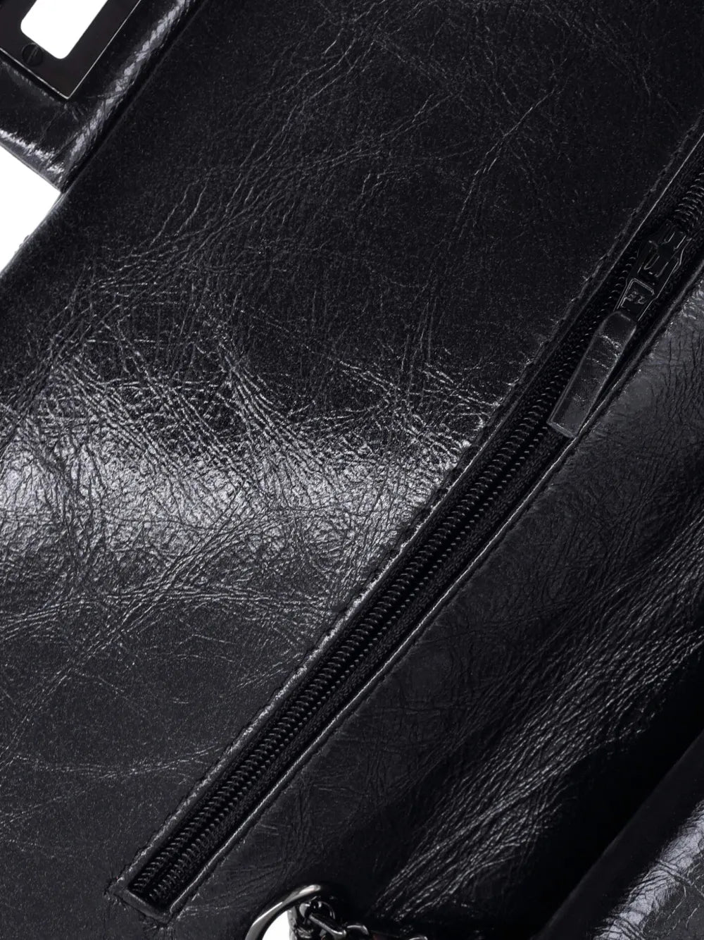 Chanel Pre Owned So Black Reissue 255 Flap Bag Quilted Glazed Calfskin 226 Shoulder Bag — Same as shown — Size One Size — Detail View