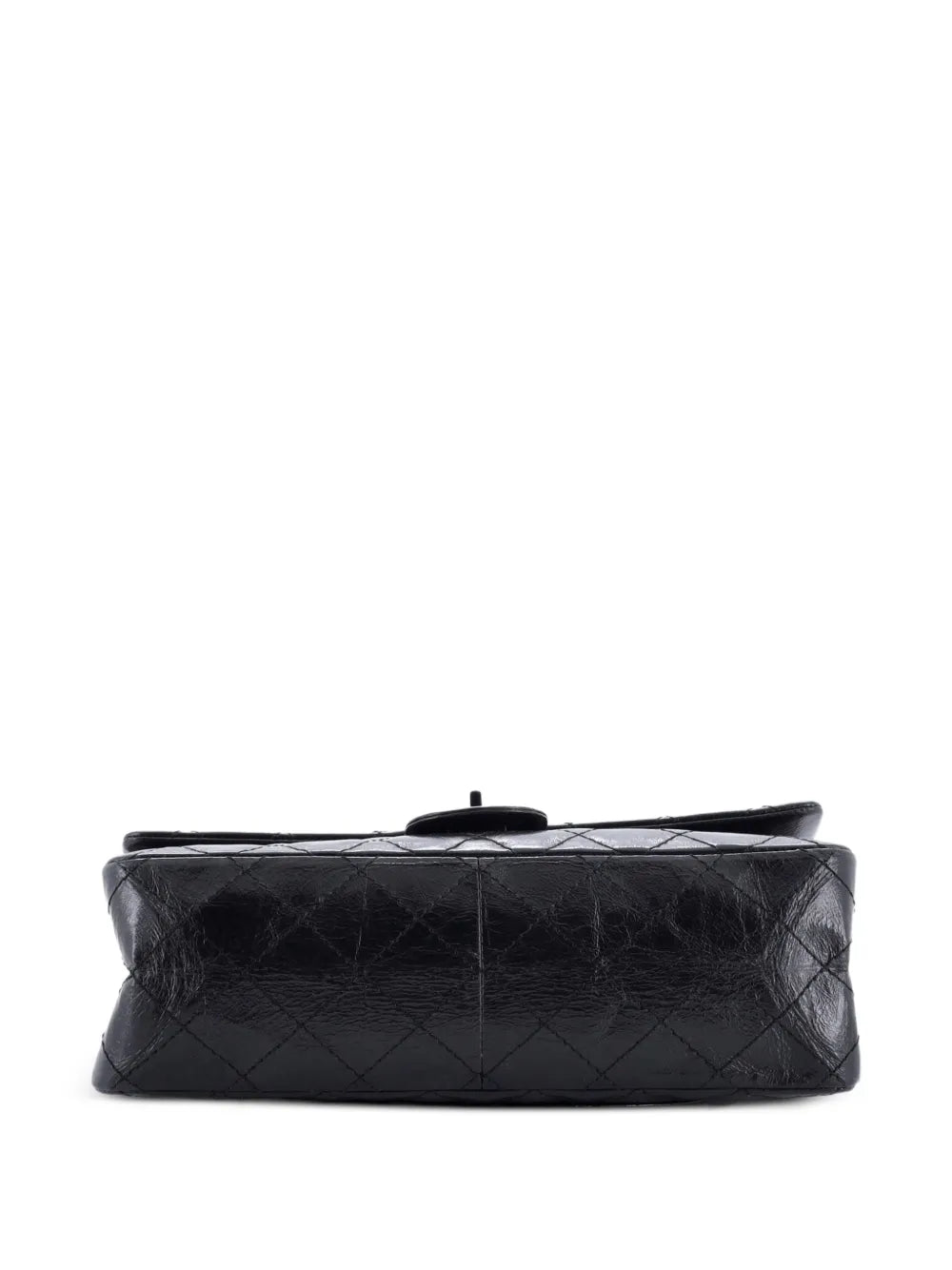 Chanel Pre Owned So Black Reissue 255 Flap Bag Quilted Glazed Calfskin 226 Shoulder Bag — Same as shown — Size One Size — Back View