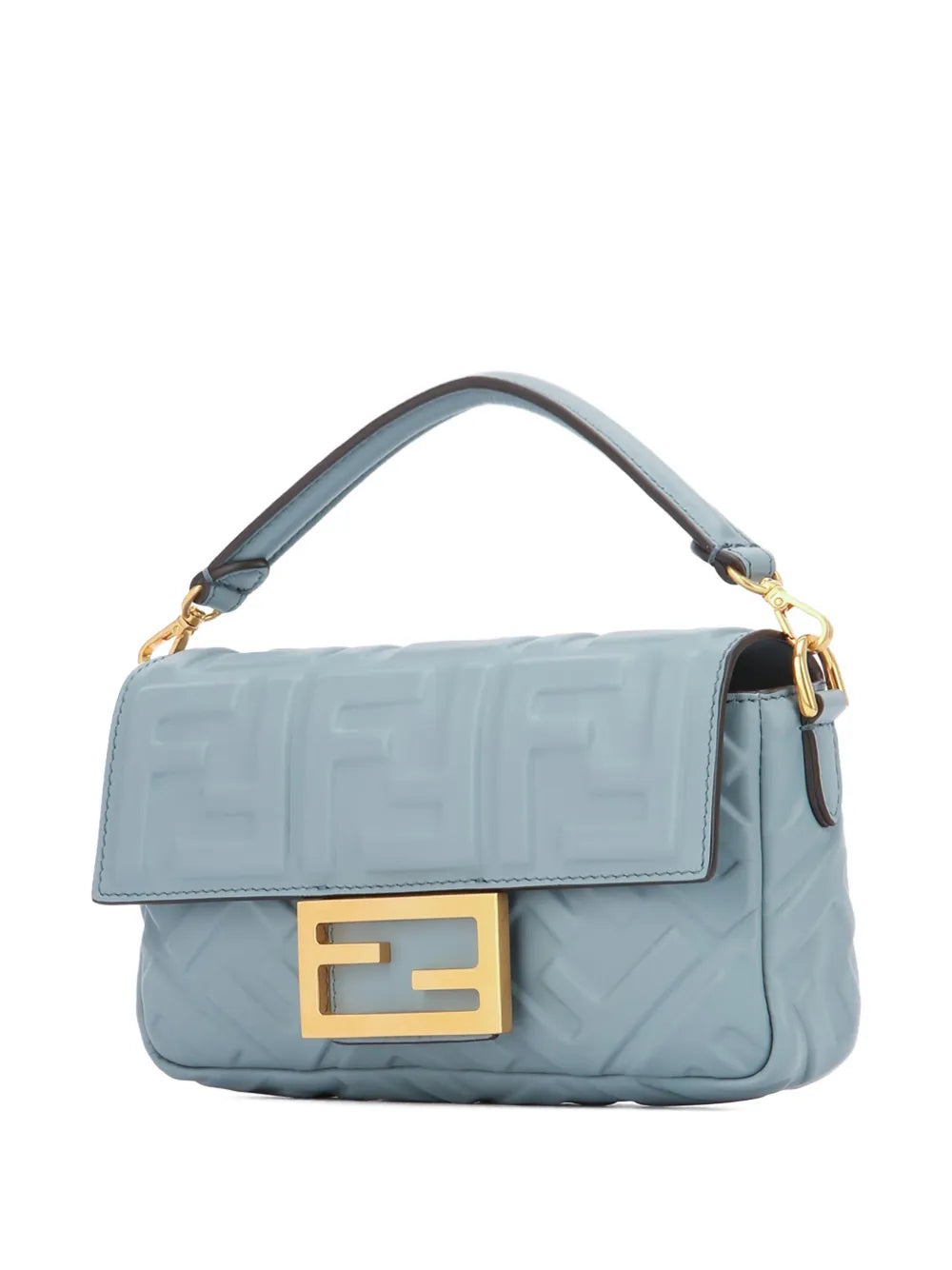 Fendi Mini Baguette Embossed Logo Shoulder Bag — Same as shown — Size One Size — Back View