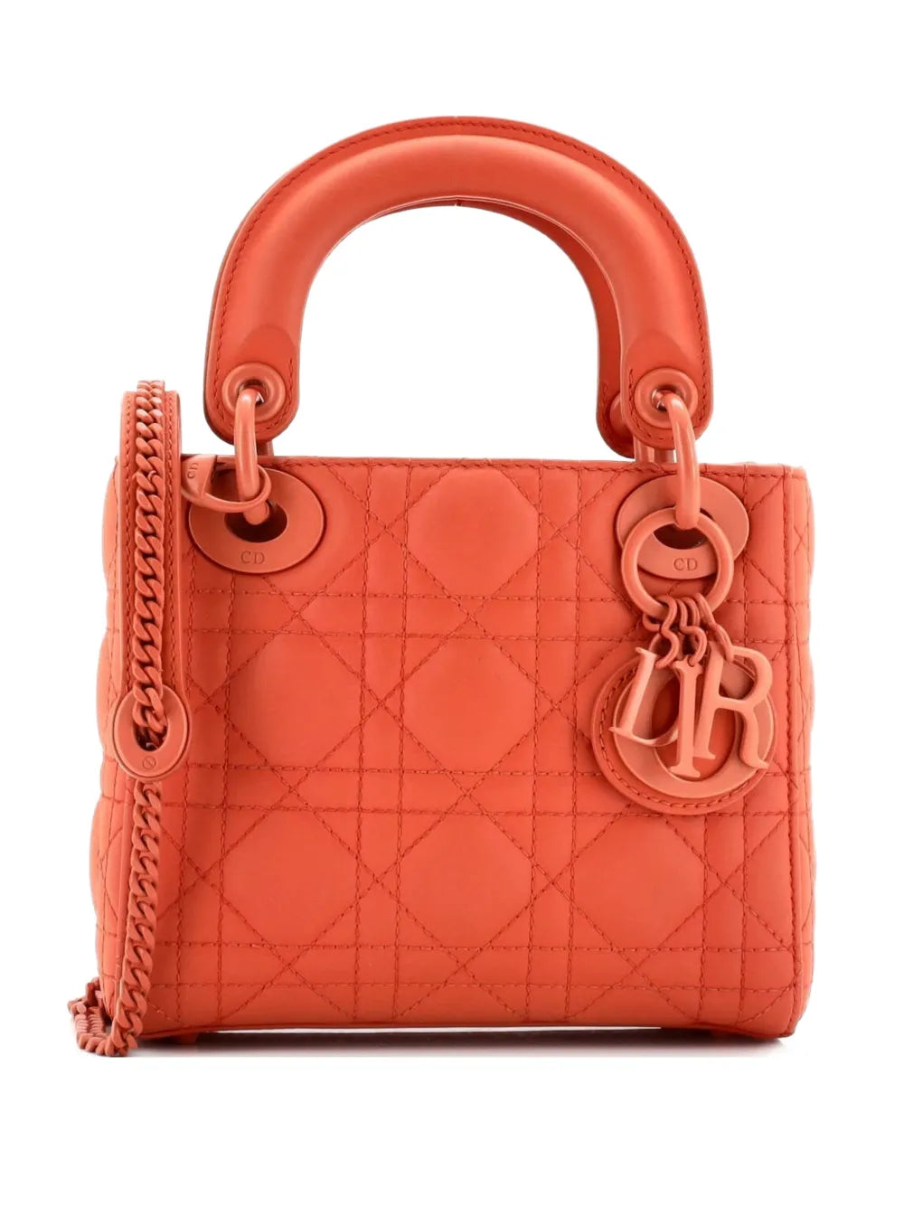 Christian Dior Pre Owned Ultra Matte Lady Dior Chain Bag Cannage Quilt Calfskin Mini Shoulder Bag — Same as shown — Size One Size — Front View