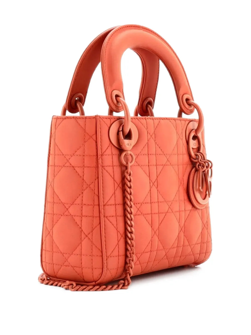 Christian Dior Pre Owned Ultra Matte Lady Dior Chain Bag Cannage Quilt Calfskin Mini Shoulder Bag — Same as shown — Size One Size — Back View