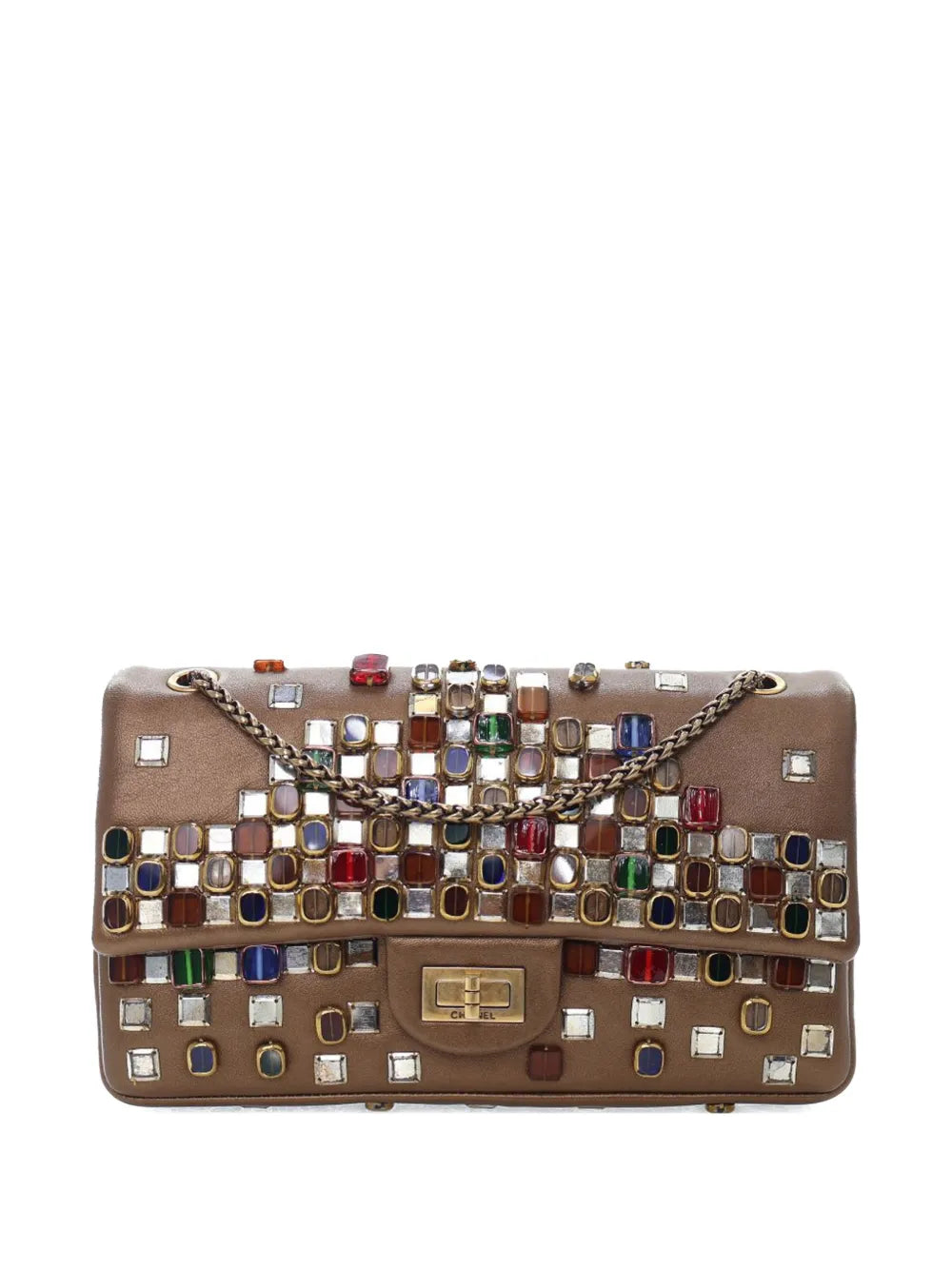 Chanel Pre Owned 2010 2011 Paris Byzance Gripoix Bijoux Reissue 255 Calfskin Single Flap 225 Shoulder Bag — Same as shown — Size One Size — Front View
