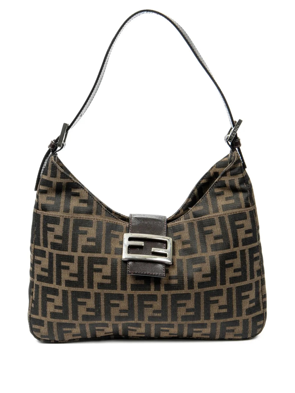 Fendi Pre Owned Logo Buckle Shoulder Bag — Same as shown — Size One Size — Front View