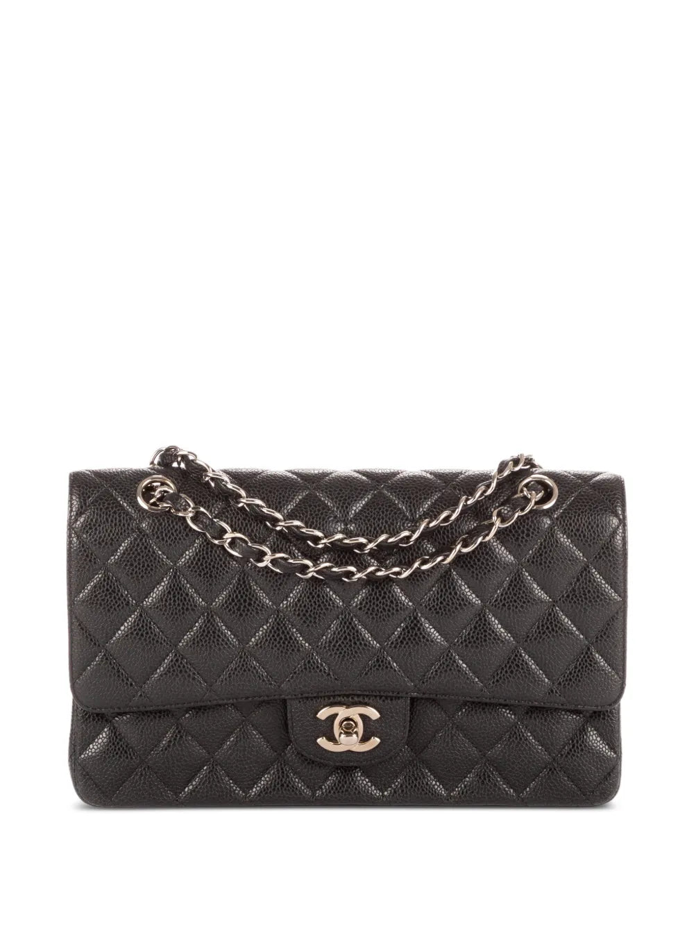 Chanel Pre Owned Classic Double Flap Quilted Shoulder Bag — Same as shown — Size One Size — Front View