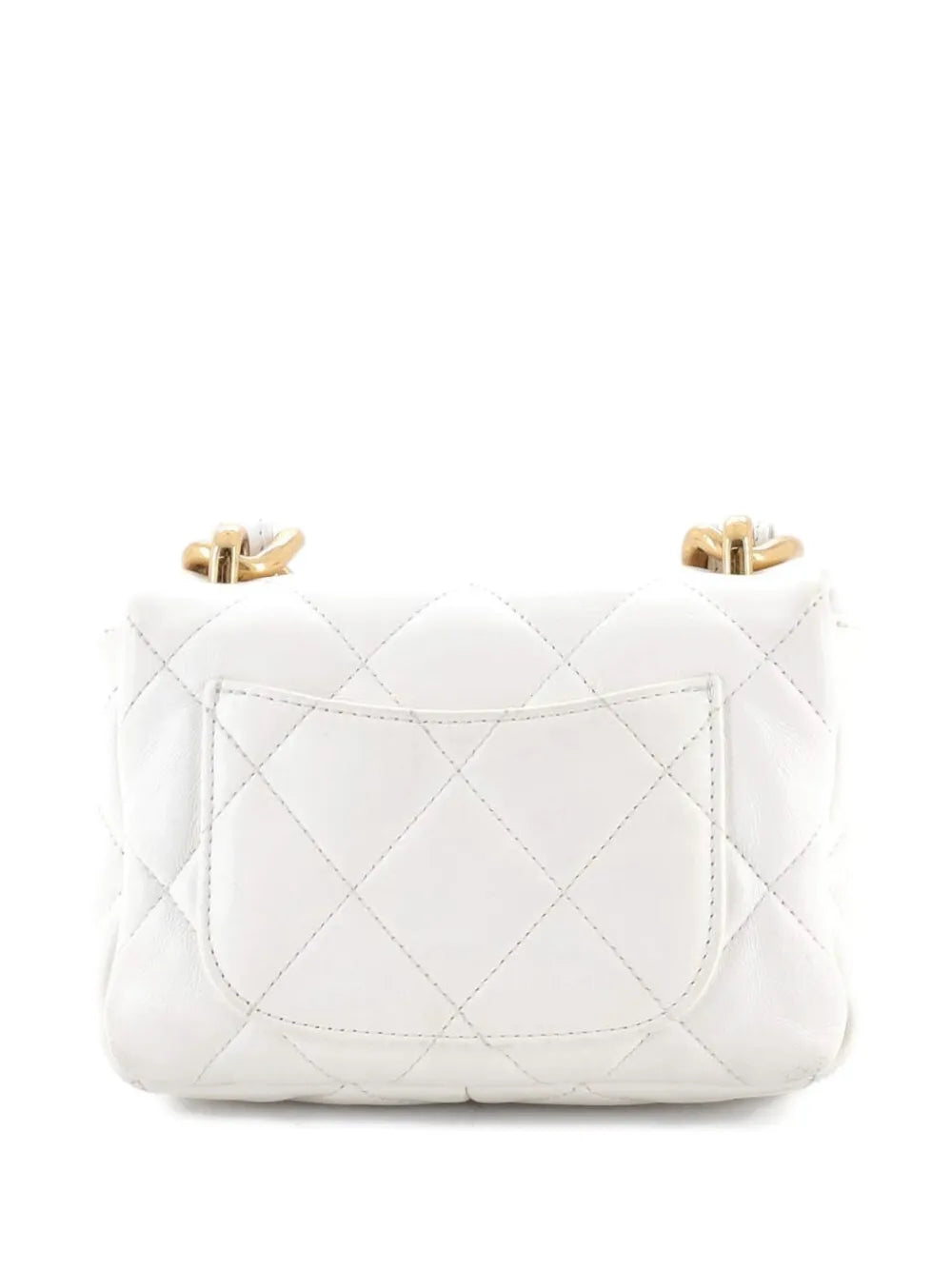 Chanel Pre Owned Funky Town Flap Bag Quilted Lambskin Mini Shoulder Bag — Same as shown — Size One Size — Side View