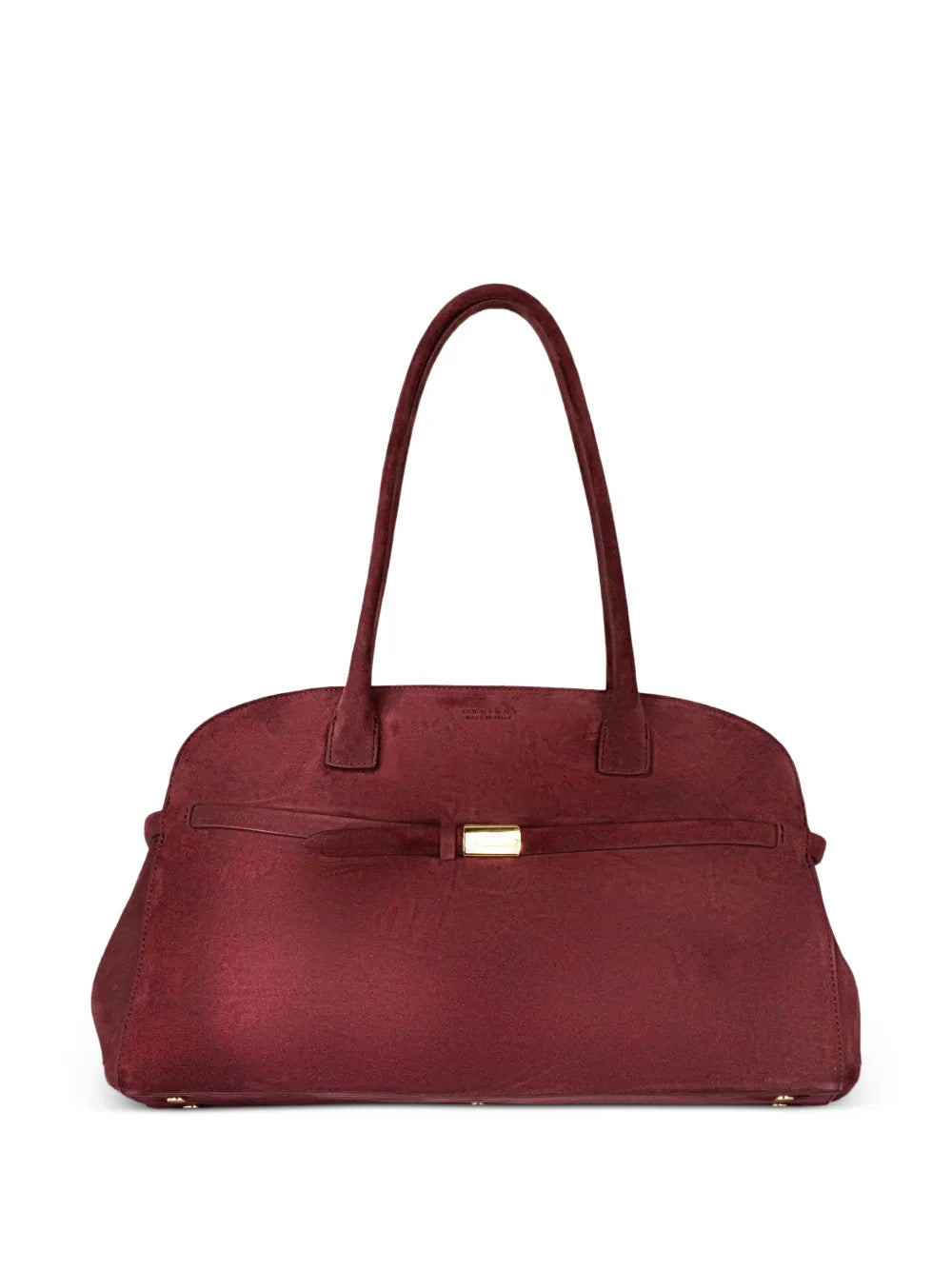 Orciani Aura Peach Strap Detail Shoulder Bag — Same as shown — Size One Size — Front View