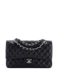 Chanel Pre Owned Classic Double Flap Bag Quilted Caviar Medium Shoulder Bag — Same as shown — Size One Size — Front View