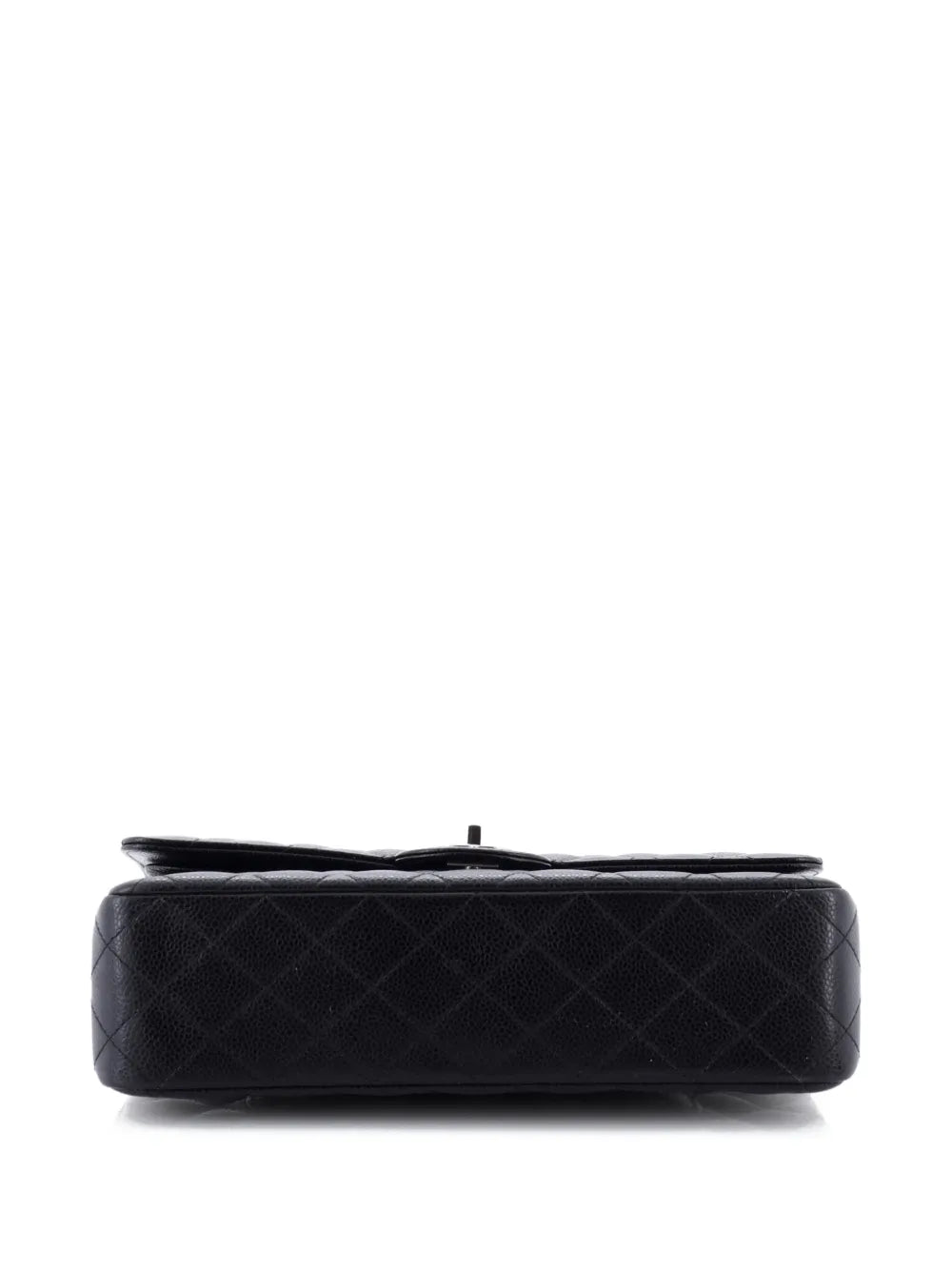 Chanel Pre Owned Classic Double Flap Bag Quilted Caviar Medium Shoulder Bag — Same as shown — Size One Size — Top View