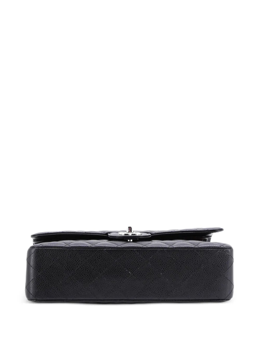 Chanel Pre Owned Classic Double Flap Bag Quilted Caviar Medium Shoulder Bag — Same as shown — Size One Size — Top View