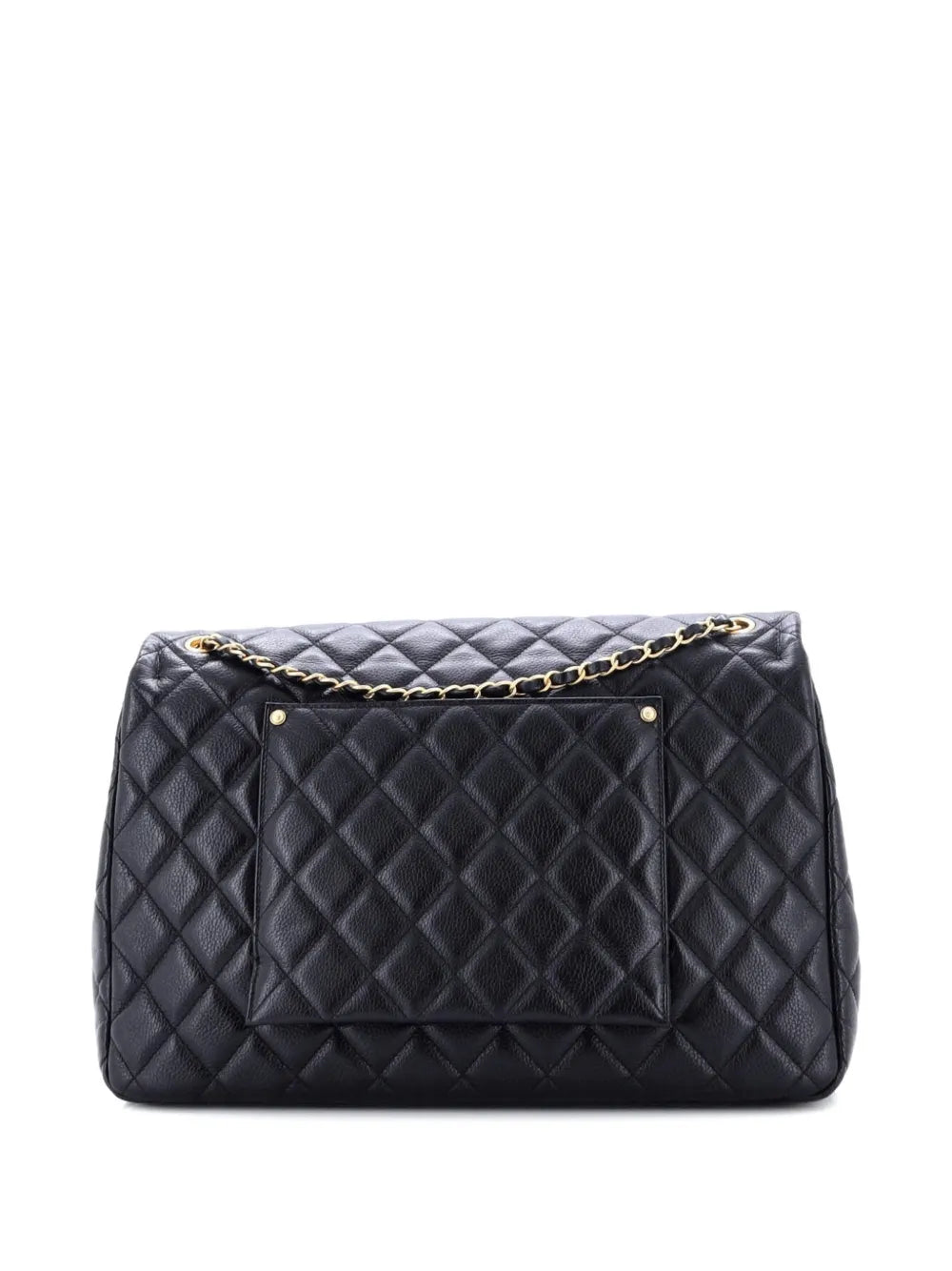 Chanel Pre Owned Xxl Travel Flap Bag Quilted Caviar Small Shoulder Bag — Same as shown — Size One Size — Side View
