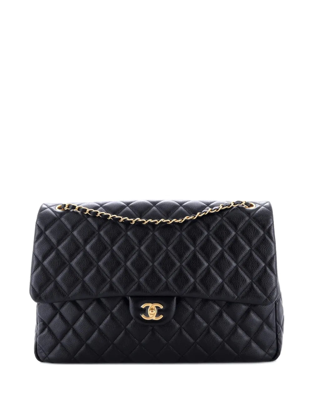Chanel Pre Owned Xxl Travel Flap Bag Quilted Caviar Small Shoulder Bag — Same as shown — Size One Size — Front View