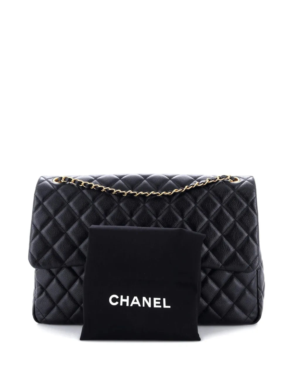 Chanel Pre Owned Xxl Travel Flap Bag Quilted Caviar Small Shoulder Bag — Same as shown — Size One Size — Detail View