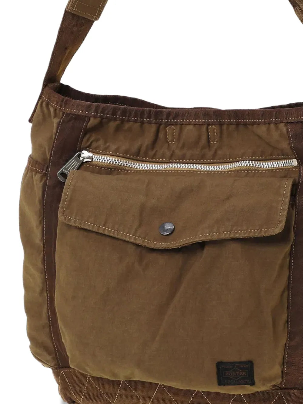 Porter Yoshida Co Zip Pocket Shoulder Bag — Same as shown — Size One Size — Top View
