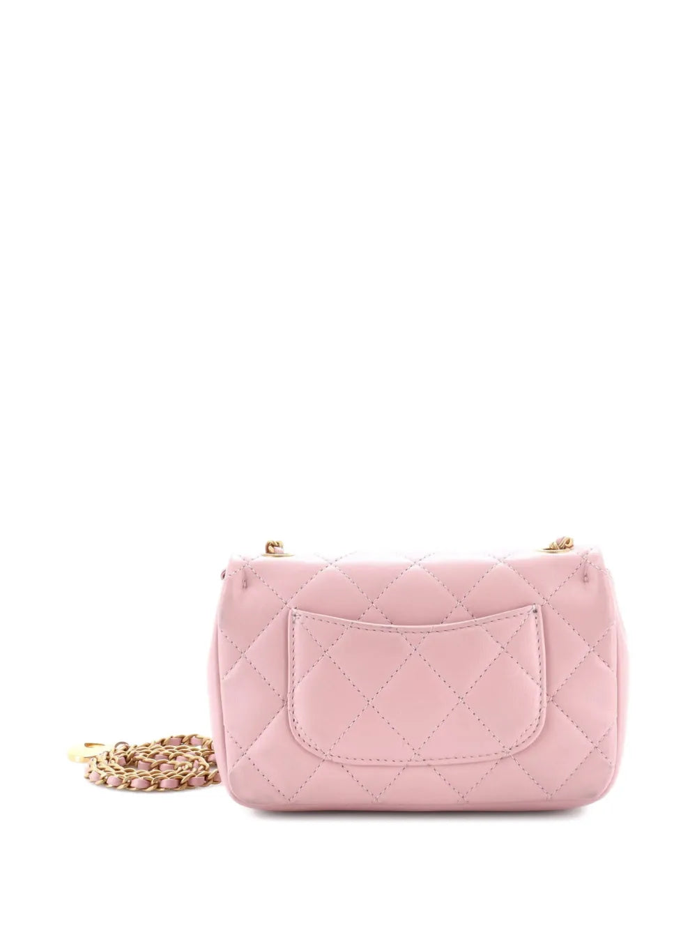 Chanel Pre Owned Sweet Heart Chain Flap Bag Quilted Lambskin Mini Shoulder Bag — Same as shown — Size One Size — Side View