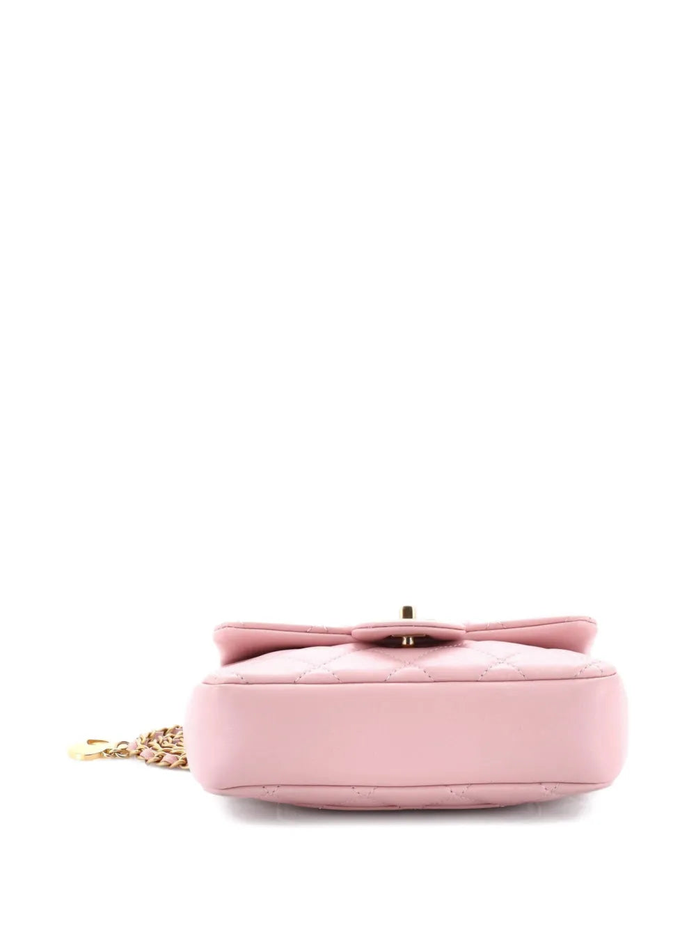 Chanel Pre Owned Sweet Heart Chain Flap Bag Quilted Lambskin Mini Shoulder Bag — Same as shown — Size One Size — Back View
